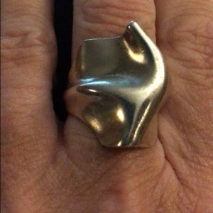 Sterling silver mid century modern ring